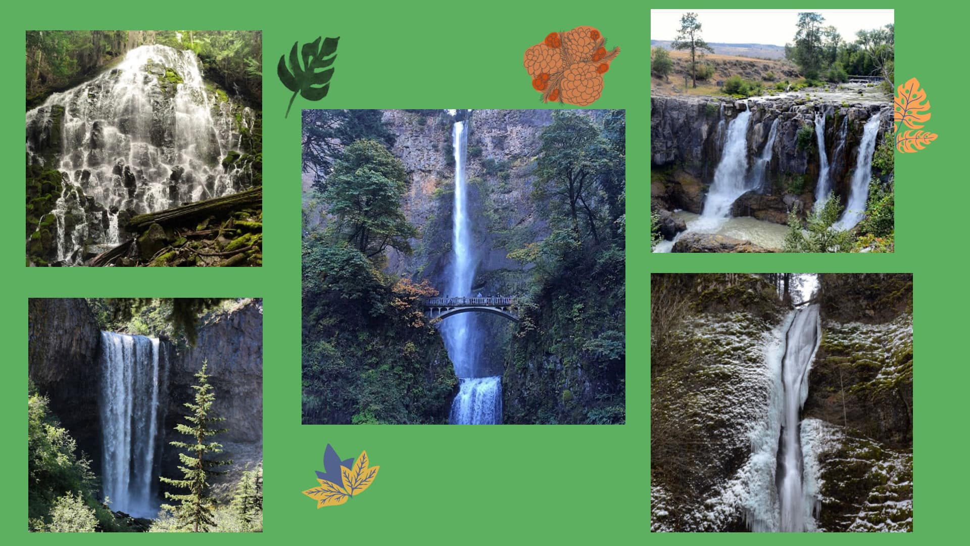 5 Best Waterfalls Collage