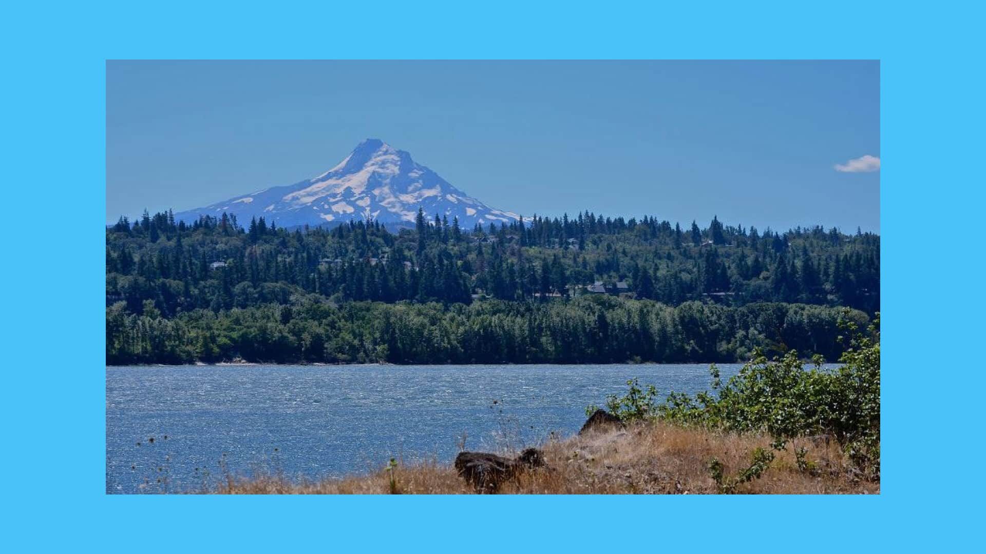 Mt Hood and the Columbia River